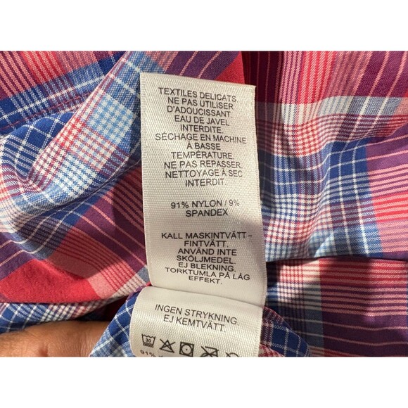 Vineyard Vines Shirt Mens Red On The Go OTG Nylon Button LS Performance Sz 2XL - Picture 9 of 11